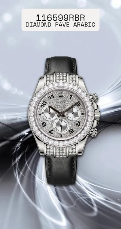 116599RBR Pave Diamond Arabic