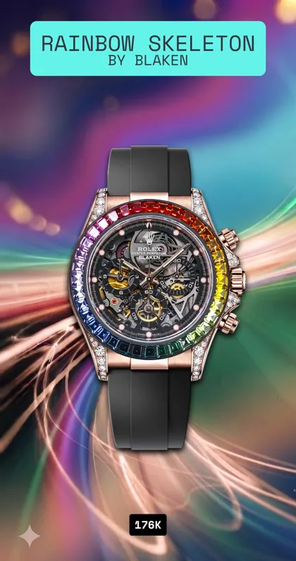 rainbow skeleton by blaken