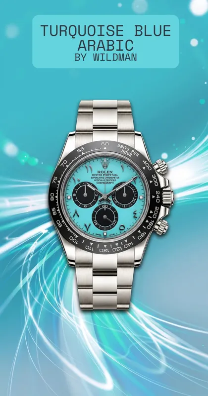 turquoise blue arabic wildman