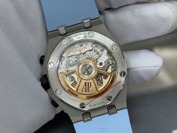 OCTA Royal Oak Offshore 26238, light blue dial, steel case, display caseback and movement