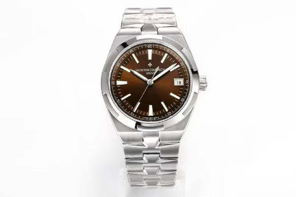 PPF Overseas 4500V, brown dial, steel bracelet