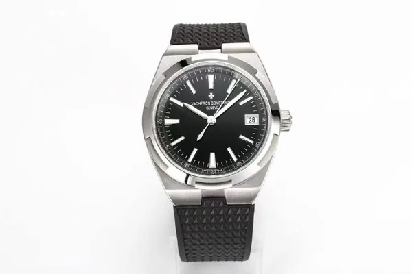 PPF Overseas 4500V, black dial, black rubber strap