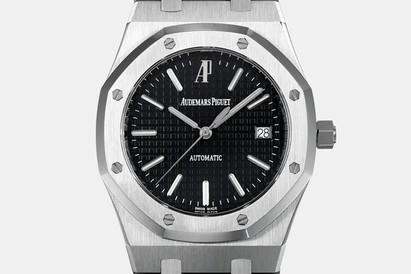 ZF Royal Oak 15300ST, black dial, dial view