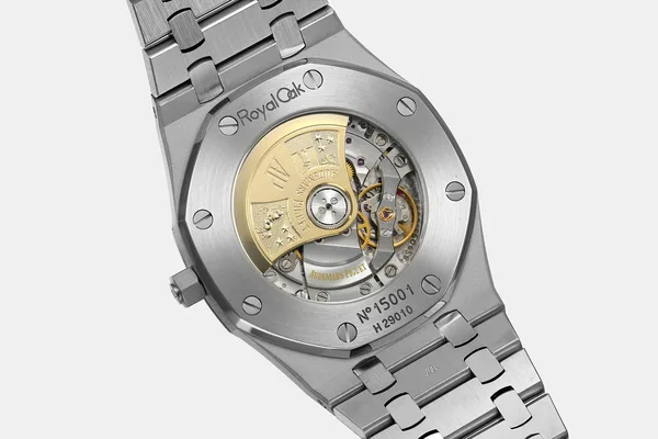 ZF Royal Oak 15300ST, black dial, caseback and movement
