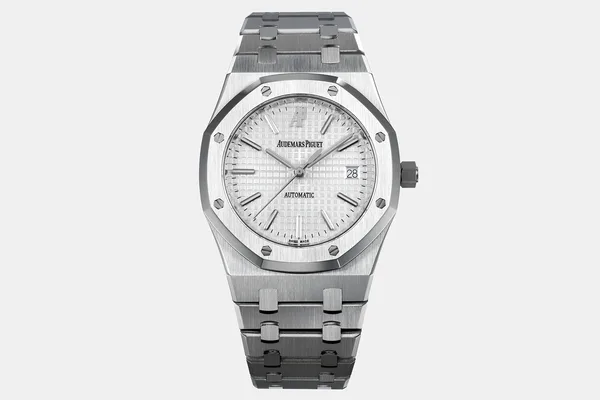 ZF Royal Oak 15300ST, silver-white dial, full view