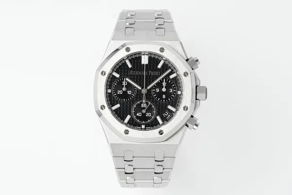 APSF Royal Oak Chronograph 26240, black dial, front view