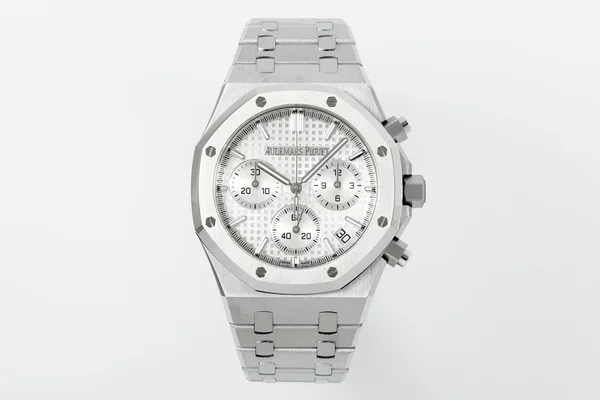 APSF Royal Oak Chronograph 26240, white dial, front view