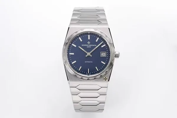 PPF Historiques 222 4200H, blue dial, steel case and bracelet, front view