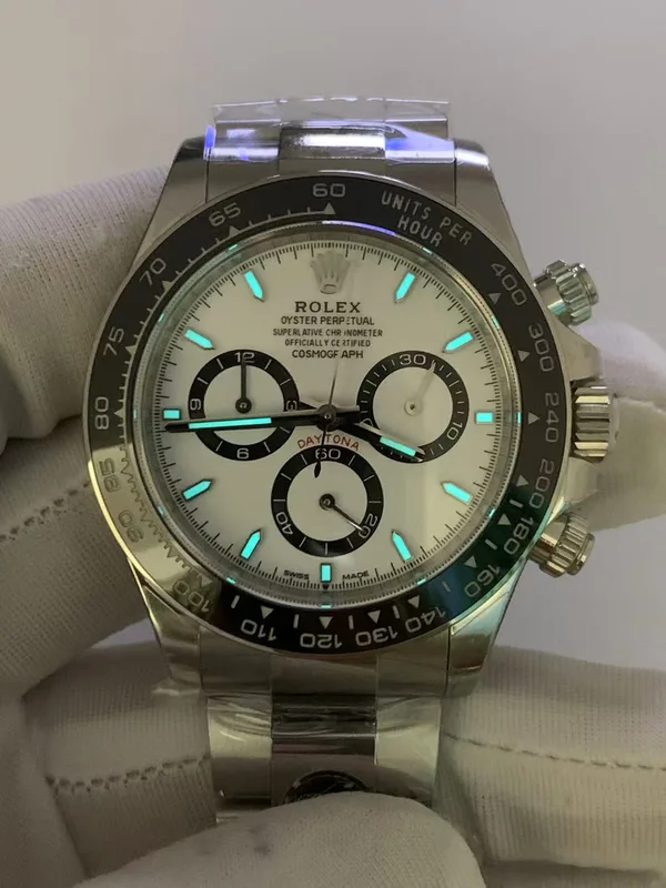 RW Factory Daytona 126500LN Panda, white dial, lume